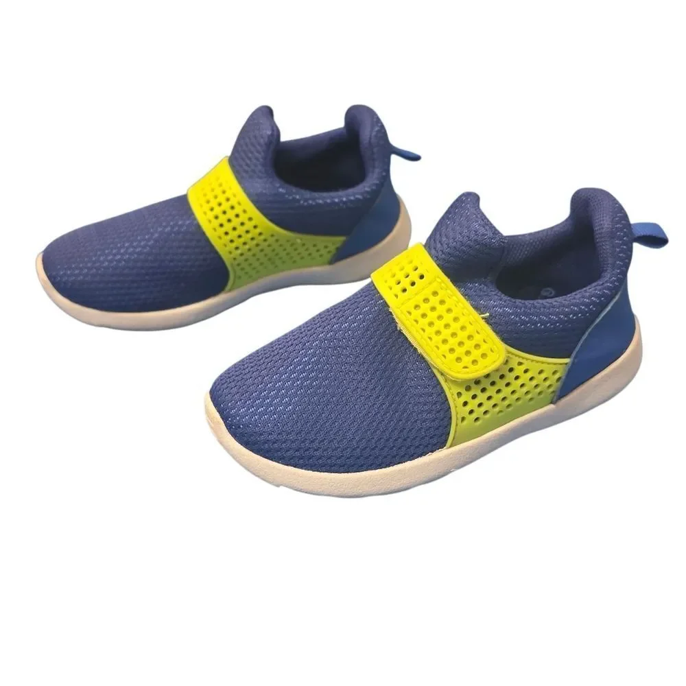Vibrant Blue and Yellow Casual Kids Sneakers
